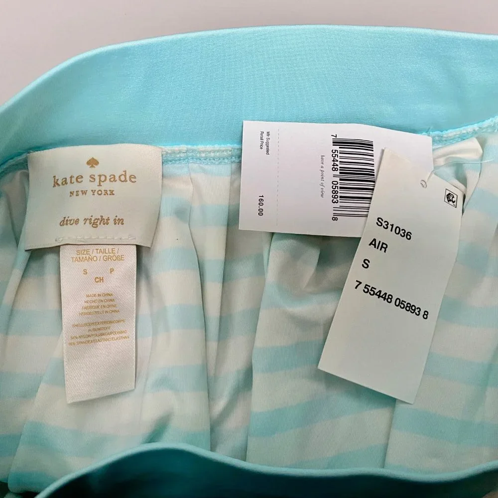 5) Kate Spade NY NWT Stretch Striped Coastal Cruise Beach Preppy Y2K Mini…